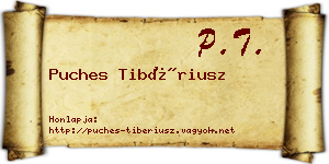 Puches Tibériusz névjegykártya